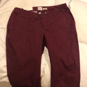 Burgundy soft dress pants